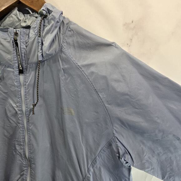 The North Face Jacket Womens Medium Blue Black Zip Running Windbreaker - Picture 9 of 10